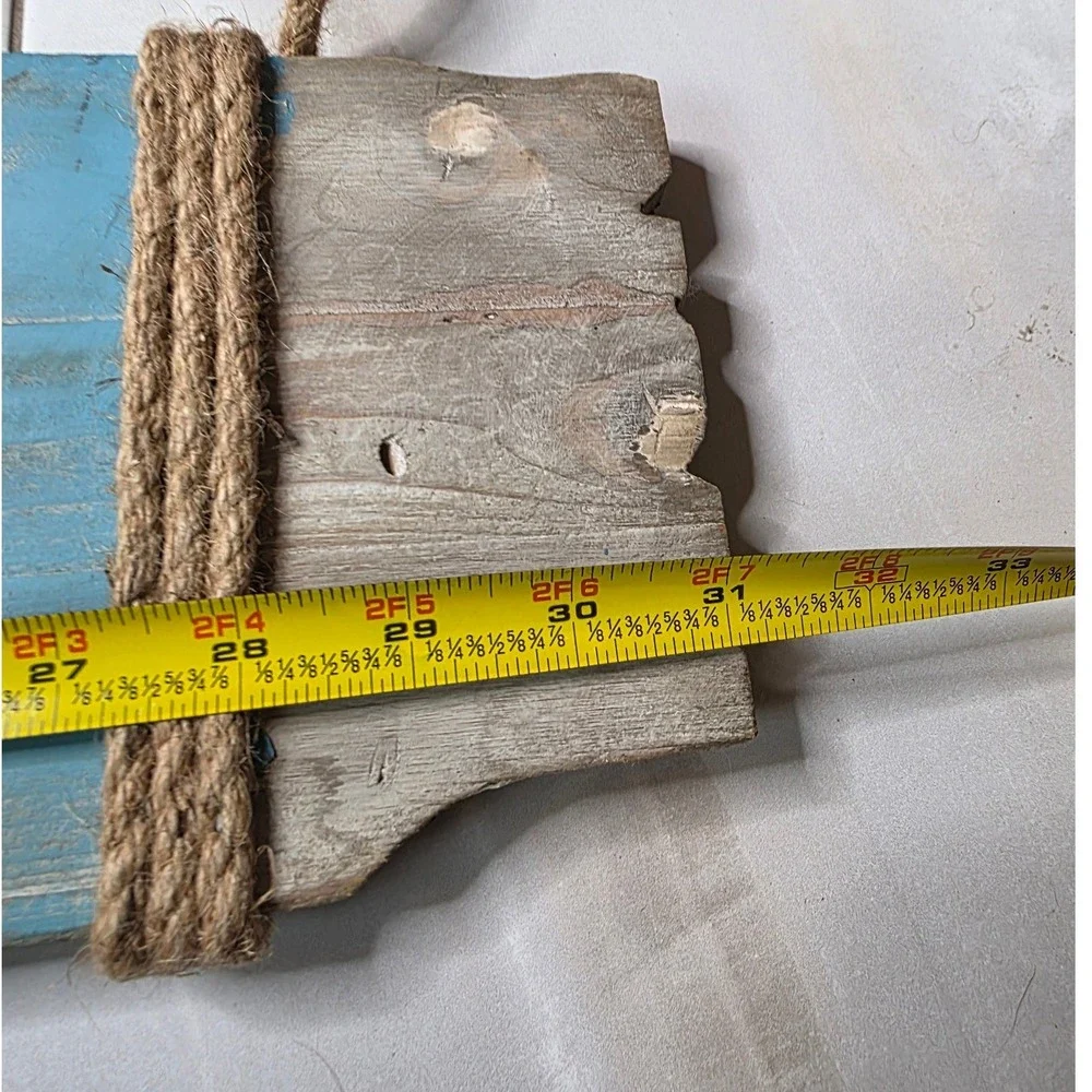 Rustic Wooden Beach Sign with Oar Nautical Wall Decor Distressed Coastal Art